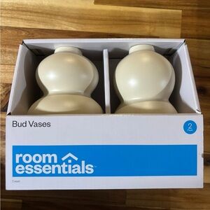 Bud Vases White Brand New - One is taller than the other.